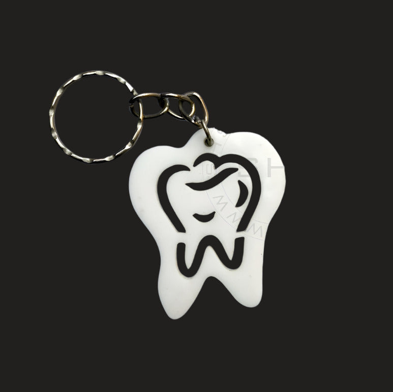 Cute Tooth Shaped Acrylic keyring Assorted Colors