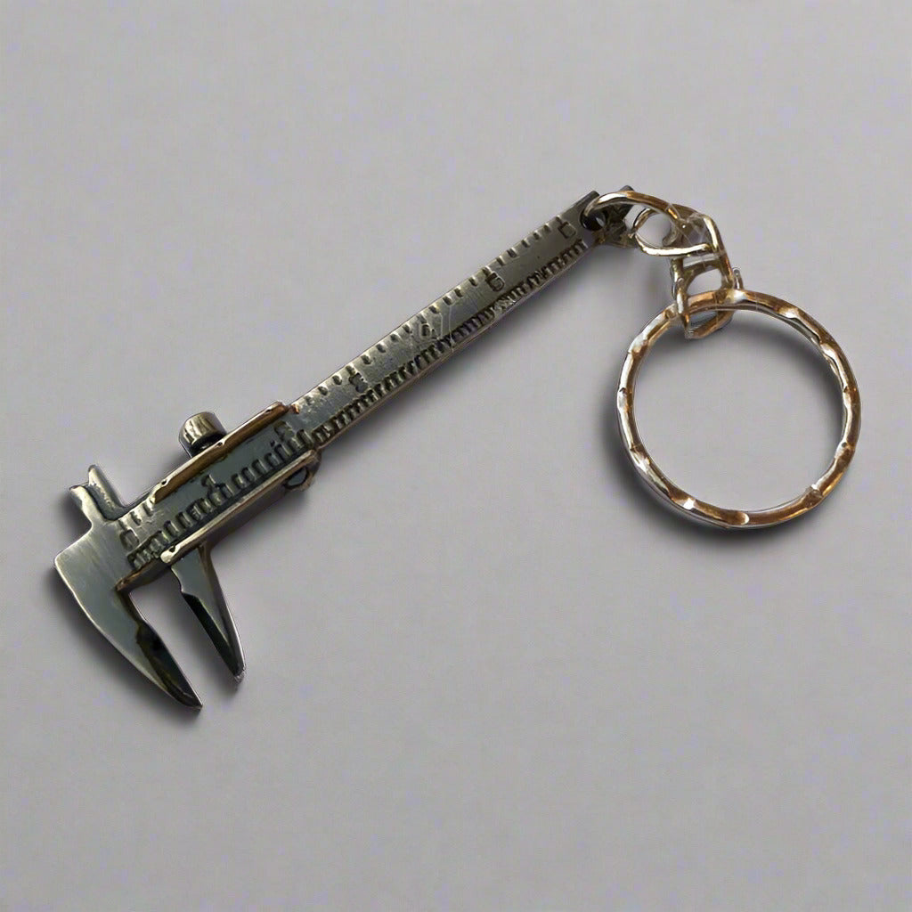 Miniature vernier calipers shaped keyring