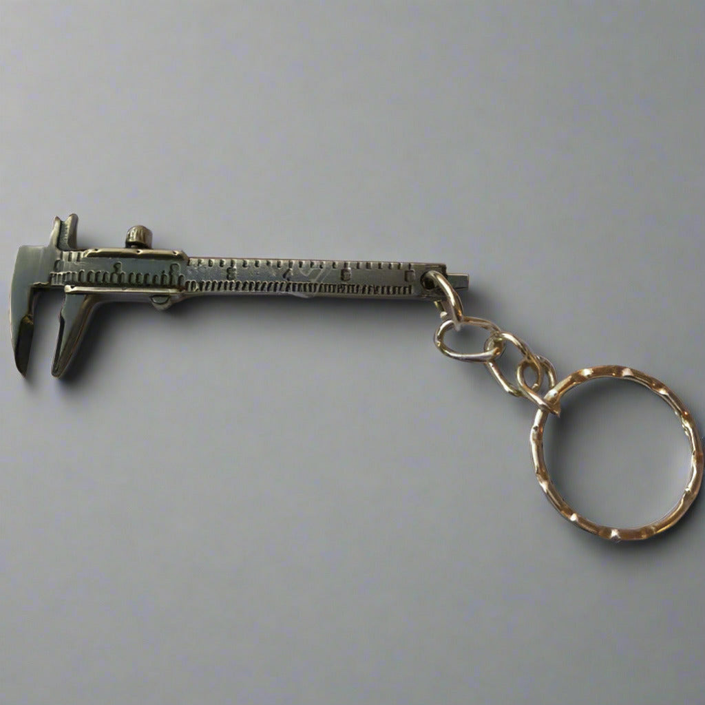 Miniature vernier calipers shaped keyring