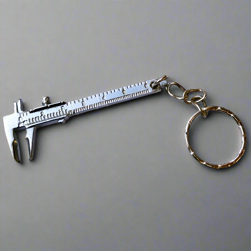 Miniature vernier calipers shaped keyring
