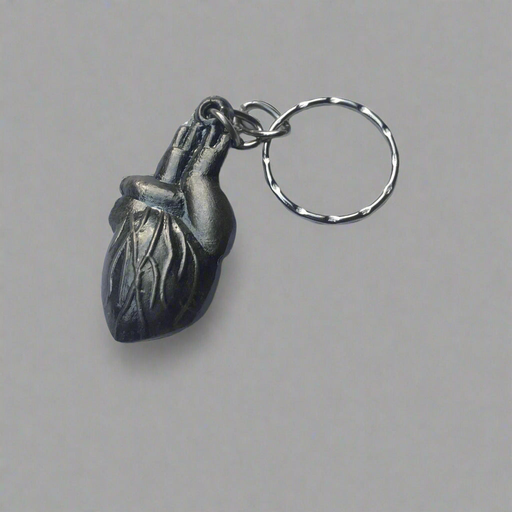 Keychain - The 3D Human Heart Metal keyring