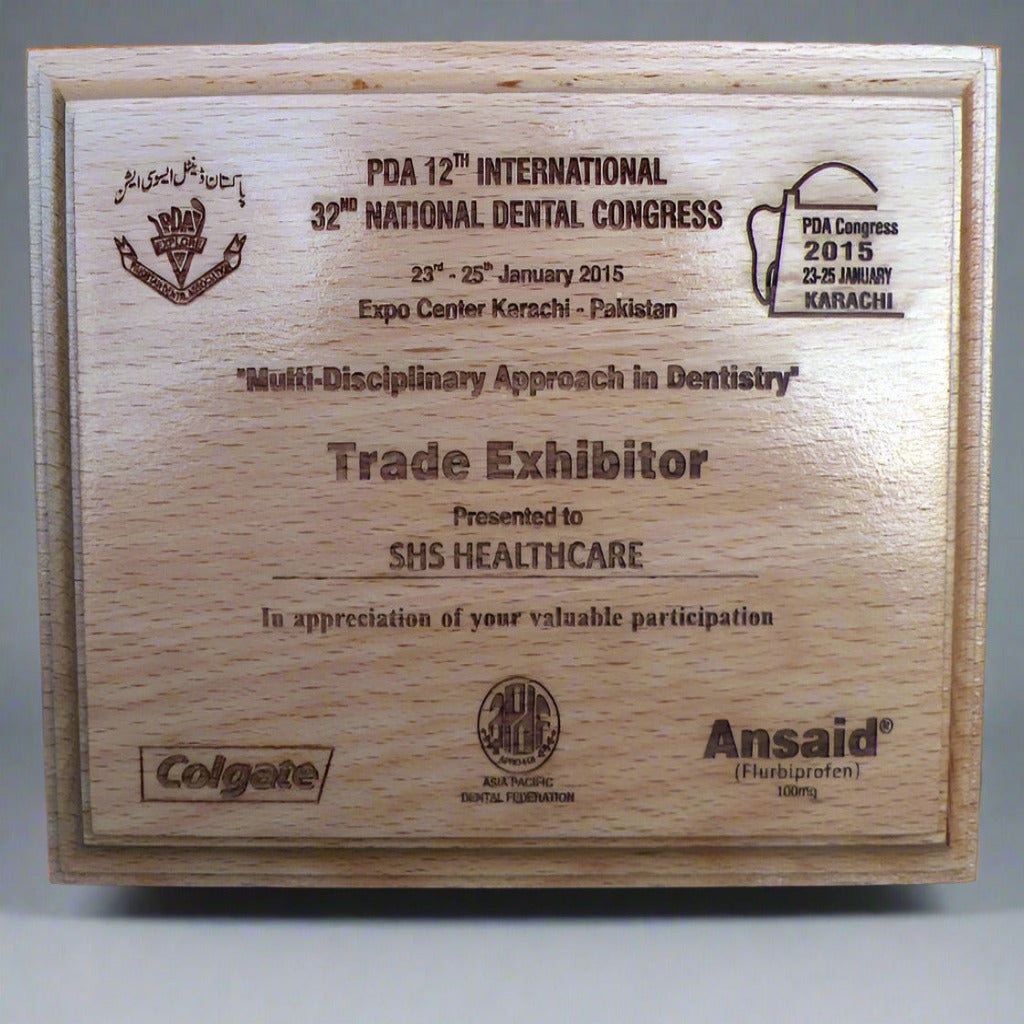 Customized Beech wood rectangular Award Plaque