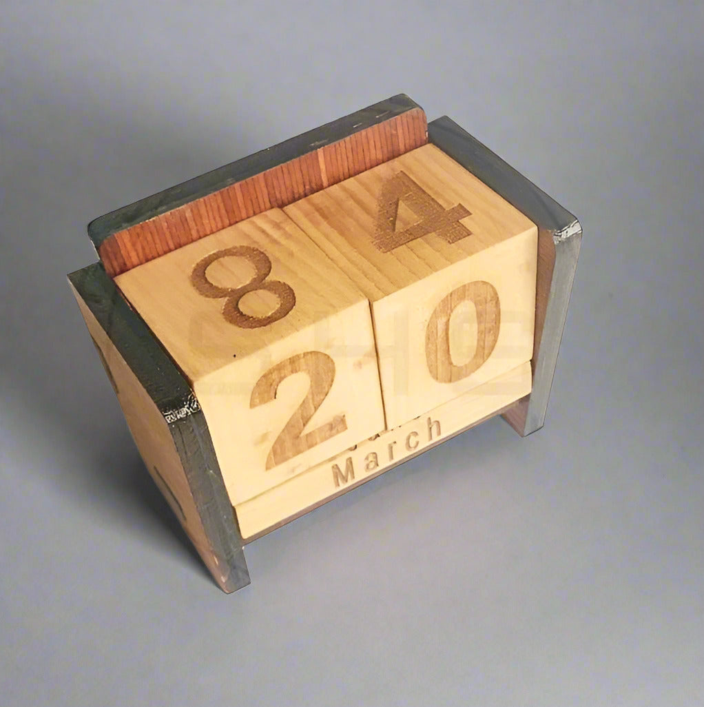 Desktop Mini Perpetual Calendar with Date and Month