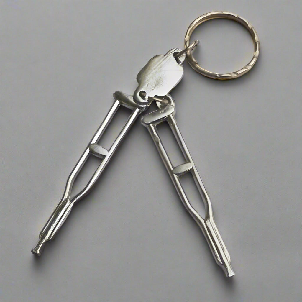Keychain - Miniature Crutches (pair)