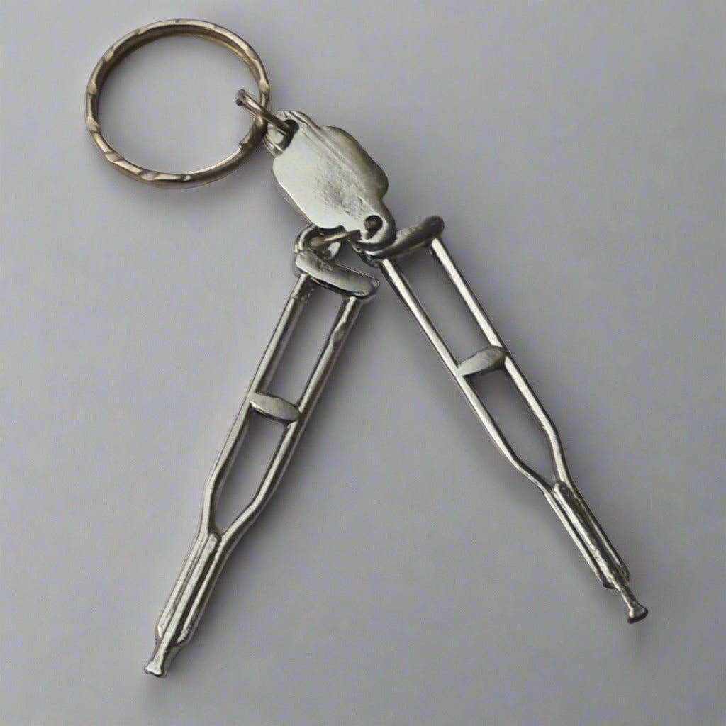 Keychain - Miniature Crutches (pair)