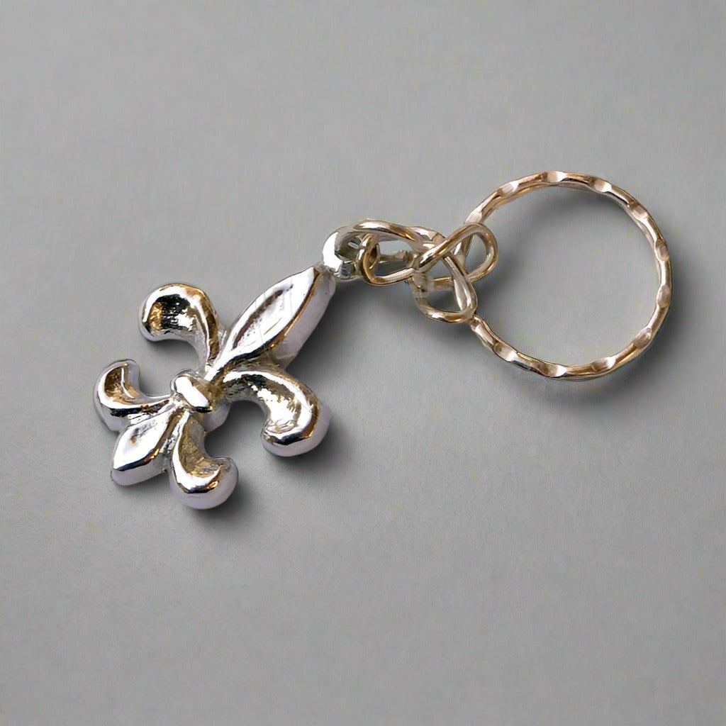 Fleur-De-Lis Antique Keychain - Antique Brass