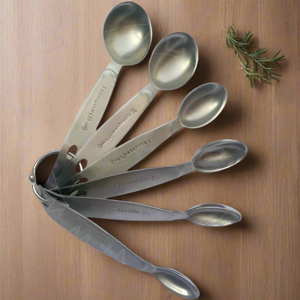 Stainless Steel Measuring Spoons - Set of 6