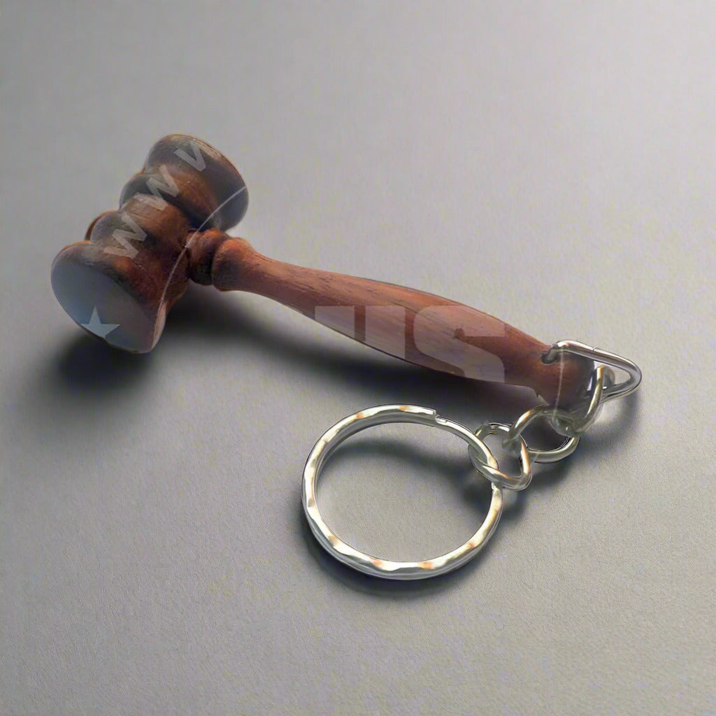 Keyring - Miniature Gavel for Law Professionals - Rosewood