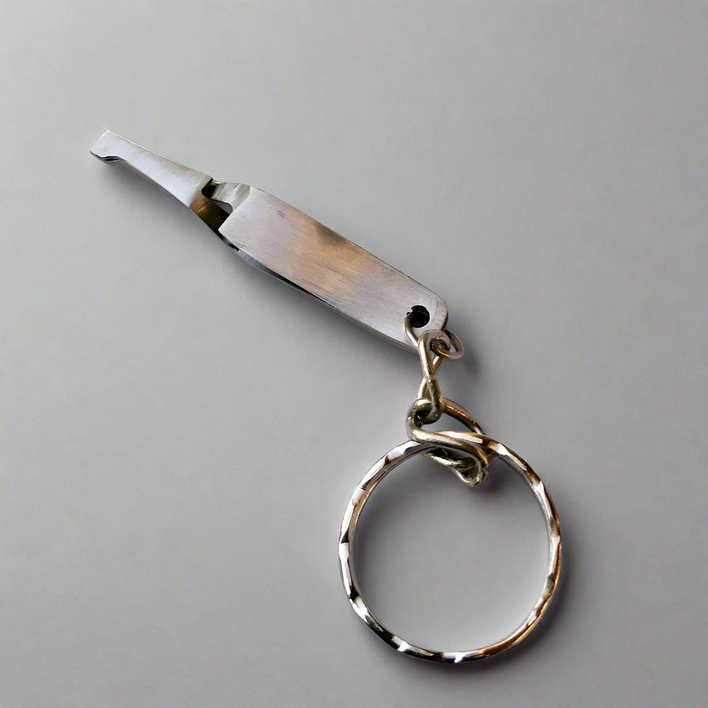 Miniature Stainless Steel Bracket Tweezers keychain