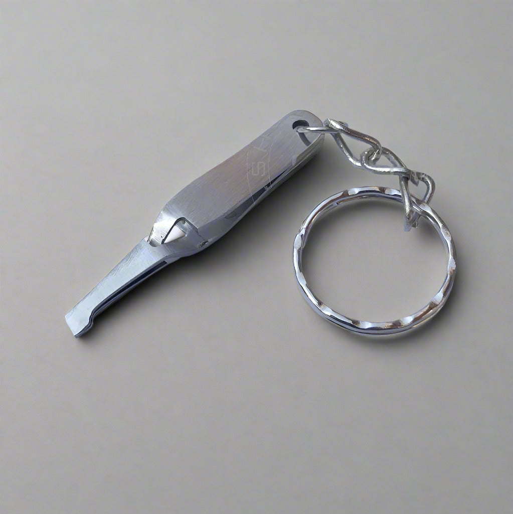 Miniature Stainless Steel Bracket Tweezers keychain