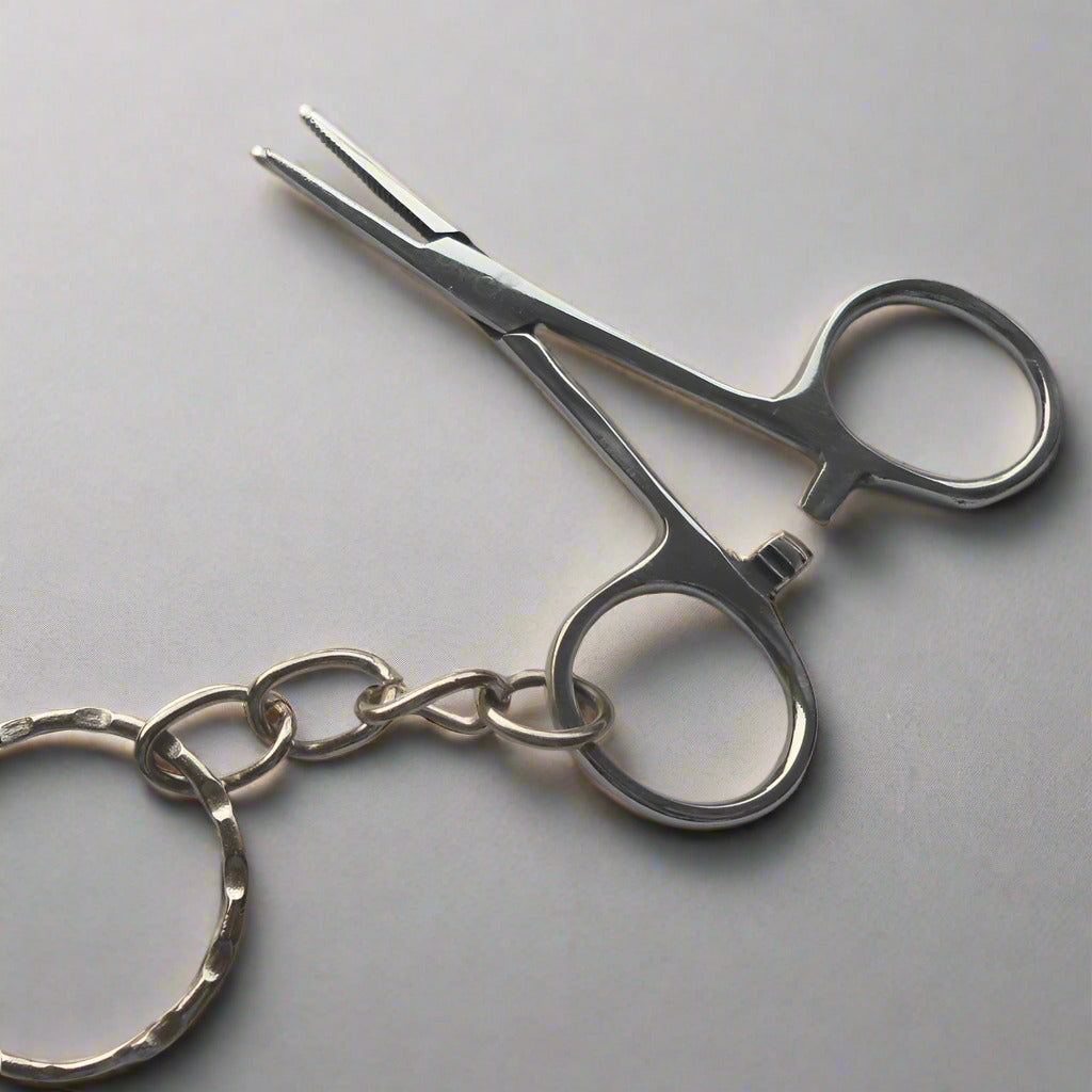 Keyring - Miniature Artery Forceps Stainless Steel