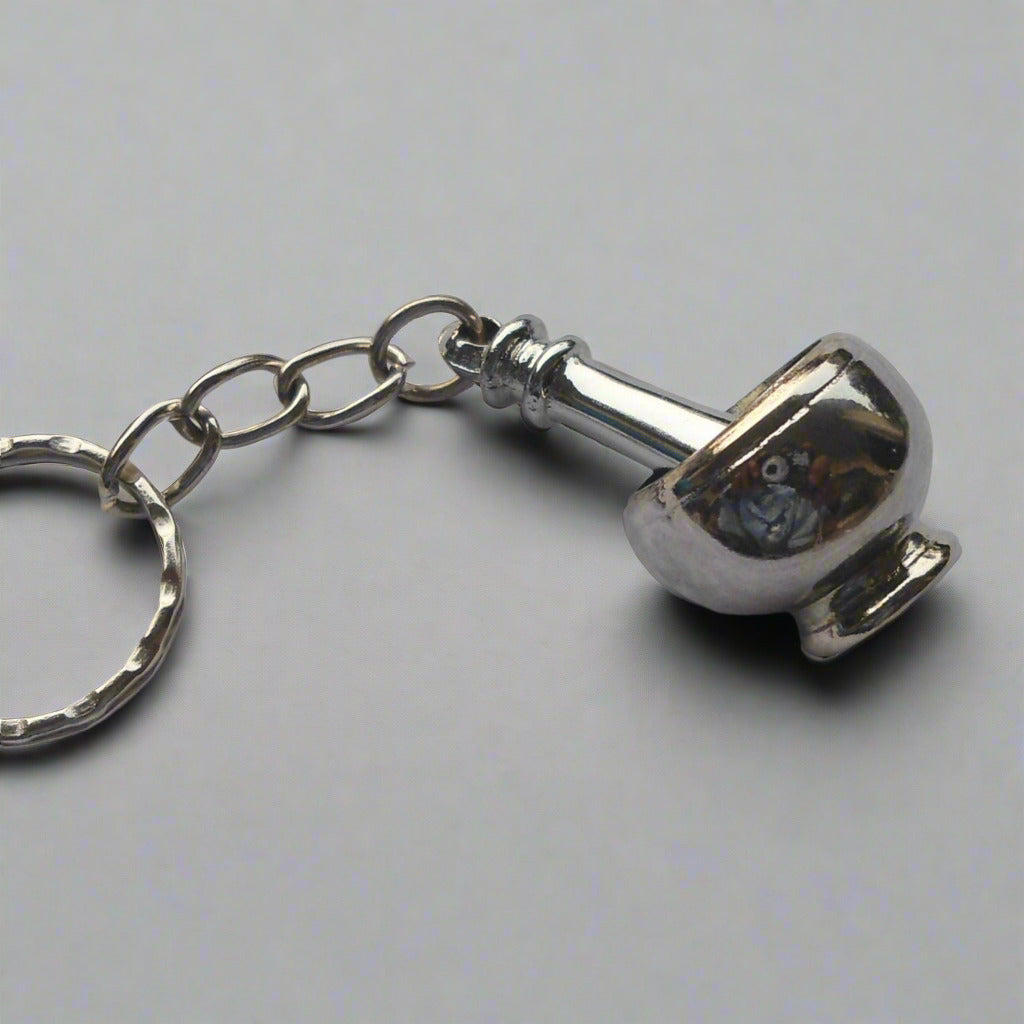 Keychain - Silver Plated Mortar Pestle