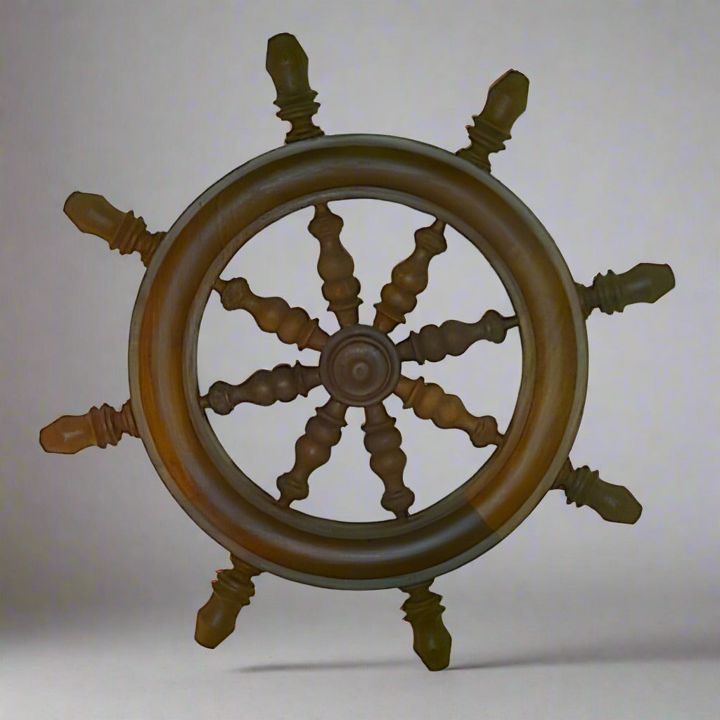 Handcrafted Rosewood Shipping Wheel-Assorted Sizes
