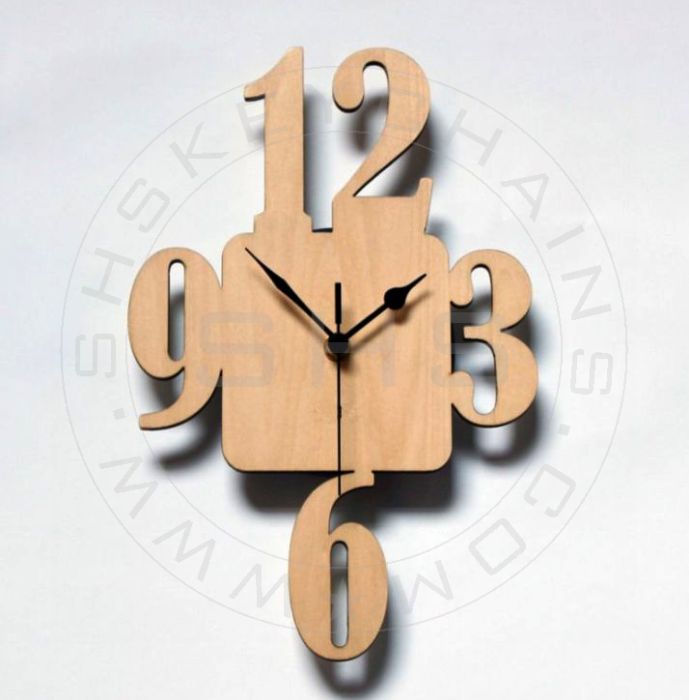 Simple Laser Cut Plywood Wall Clock