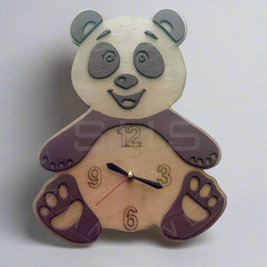 Cute Panda Shaped Wall Clock for Children Room