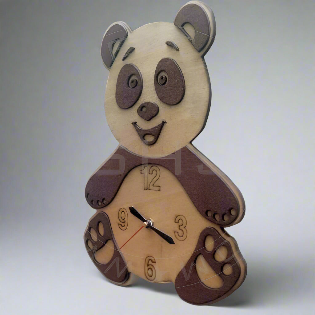 Cute Panda Shaped Wall Clock for Children Room