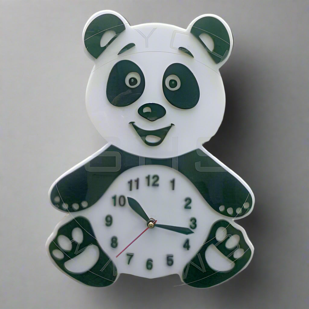 Cute Panda Shaped Wall Clock for Children Room