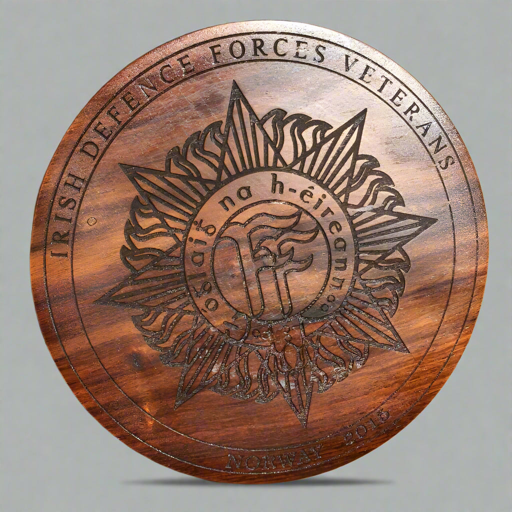 Customized Rosewood Round Plaque Awards
