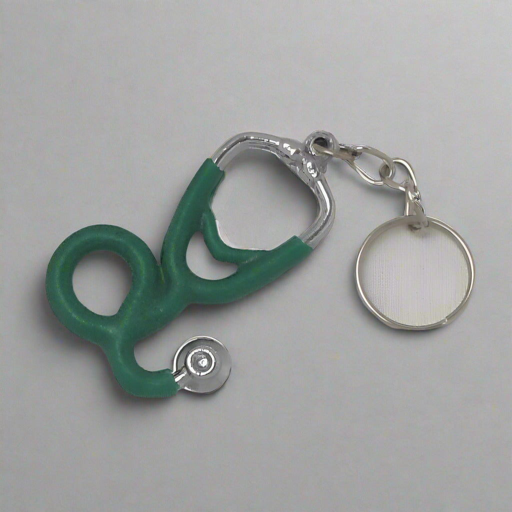 Keychain - Metal Stethoscope with Rubber Coating