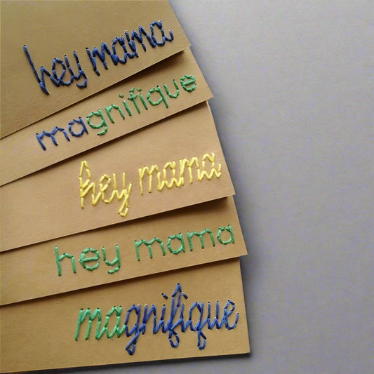 Customized- Hand Embroidered Greeting Cards