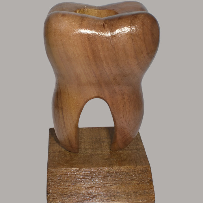 Handcrafted 3D Tooth Shaped Personalized Pen Holder