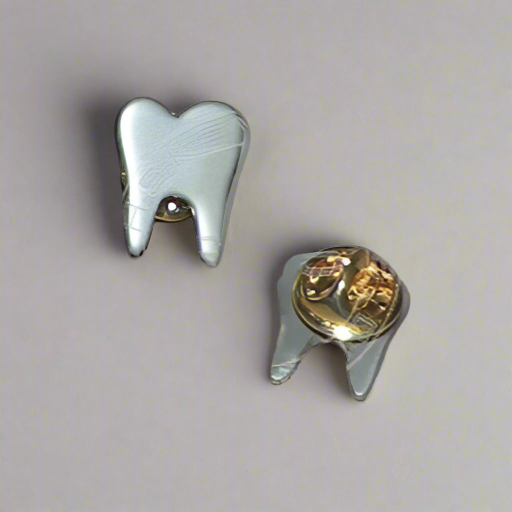Stainless Steel Tooth Shaped Lapel Pin for Dental Professionals