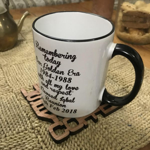 Coffee Theme Wooden Coasters - Set of 4