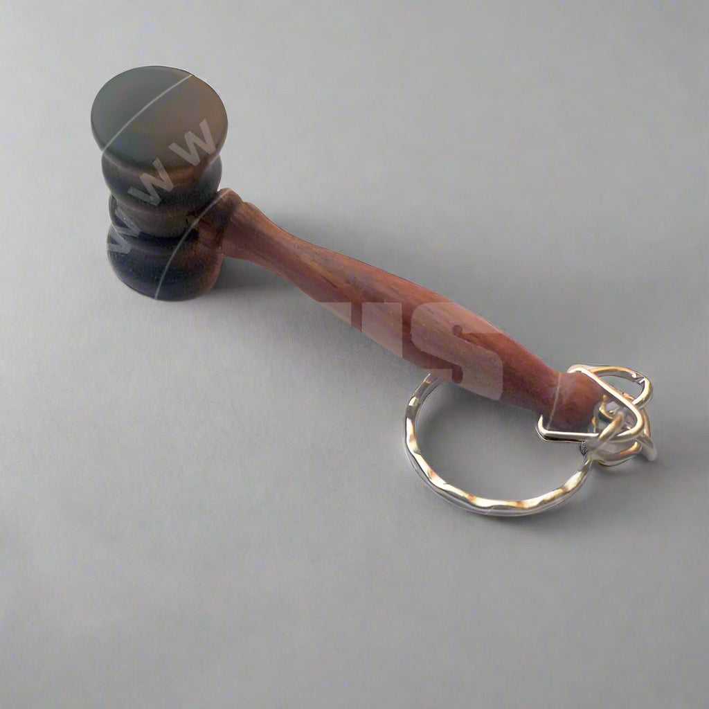 Keyring - Miniature Gavel for Law Professionals - Rosewood