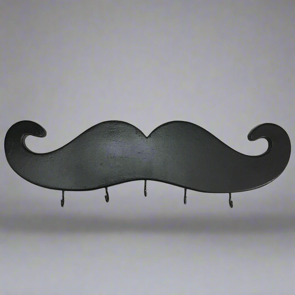Mustache Shaped Wooden Key Holder