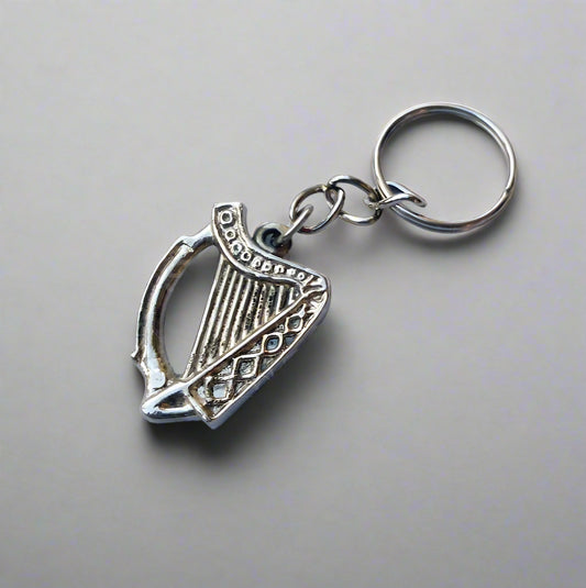 Irish Celtic Harp Shaped Keychain