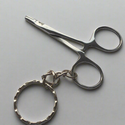 Keyring - Miniature Needle Holder and Scissors
