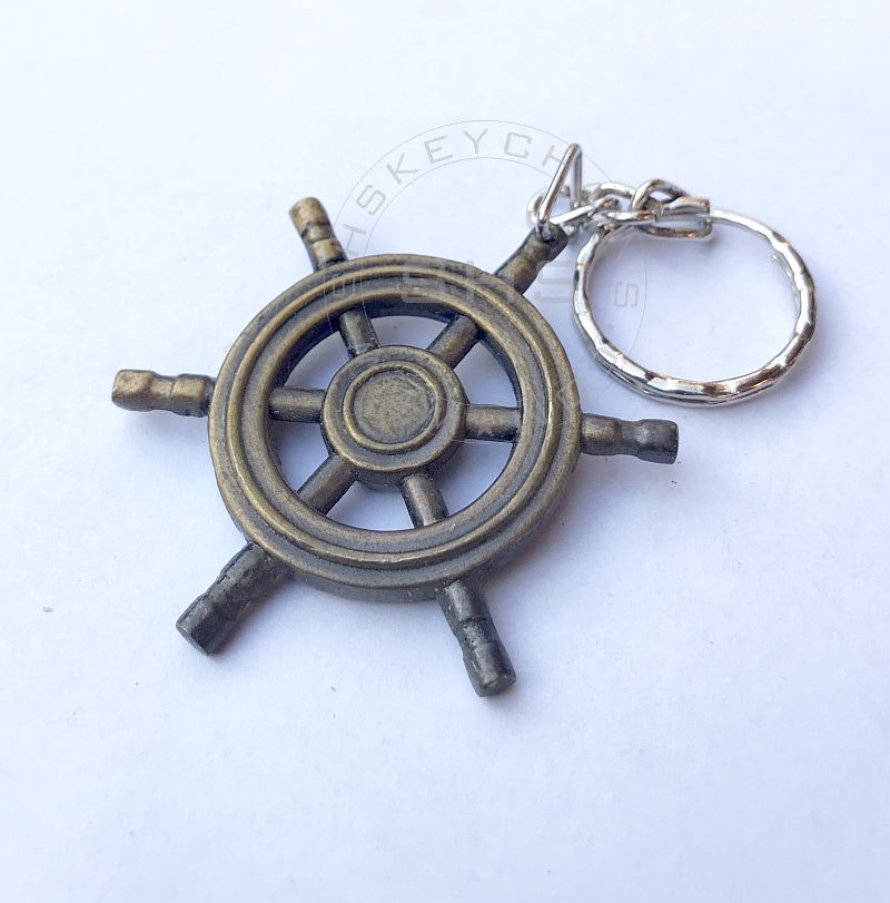 Miniature Ship Wheel keyring