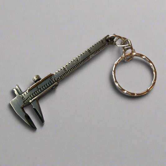 Miniature vernier calipers shaped keyring