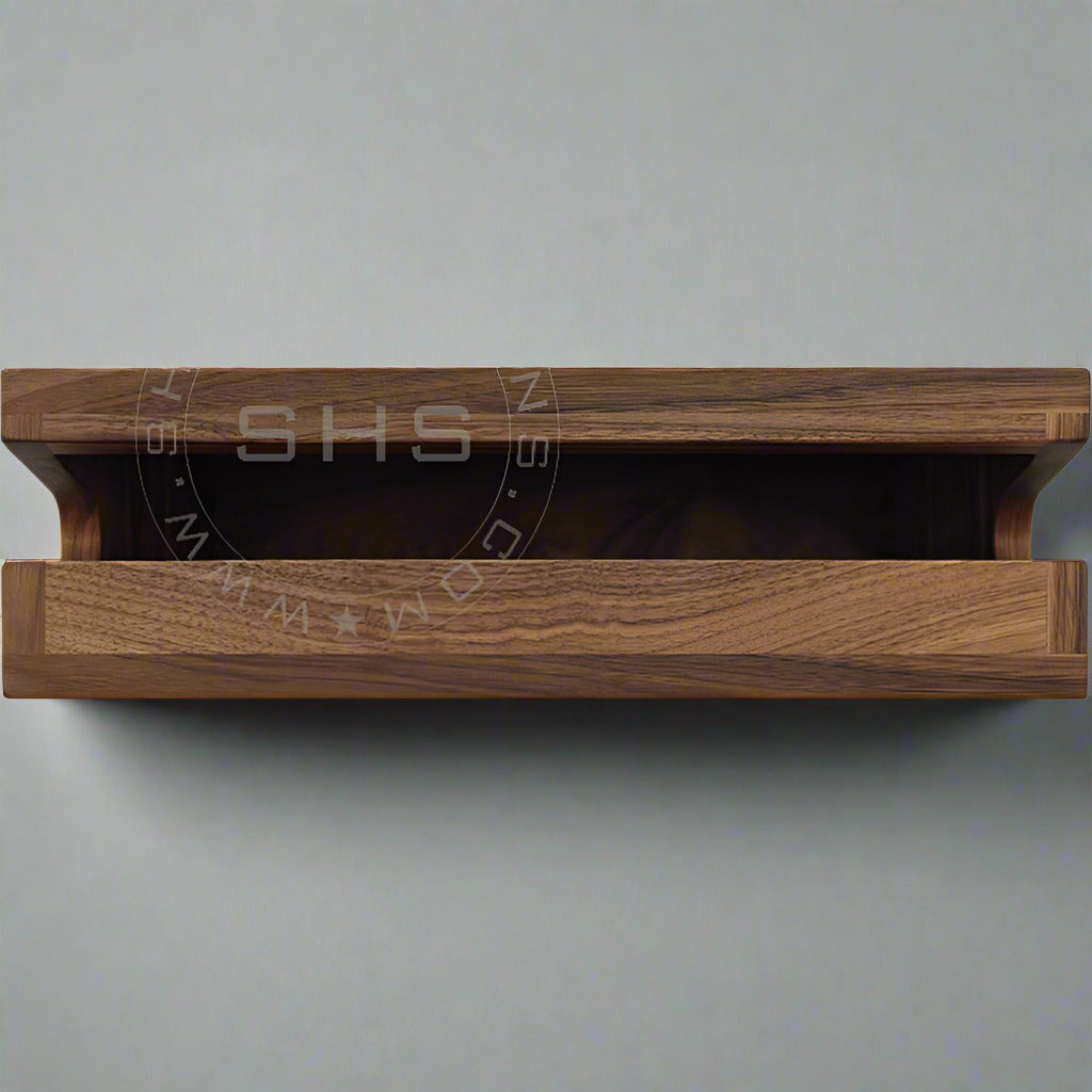 Acacia Wood Wall Mounted Bike Shelf