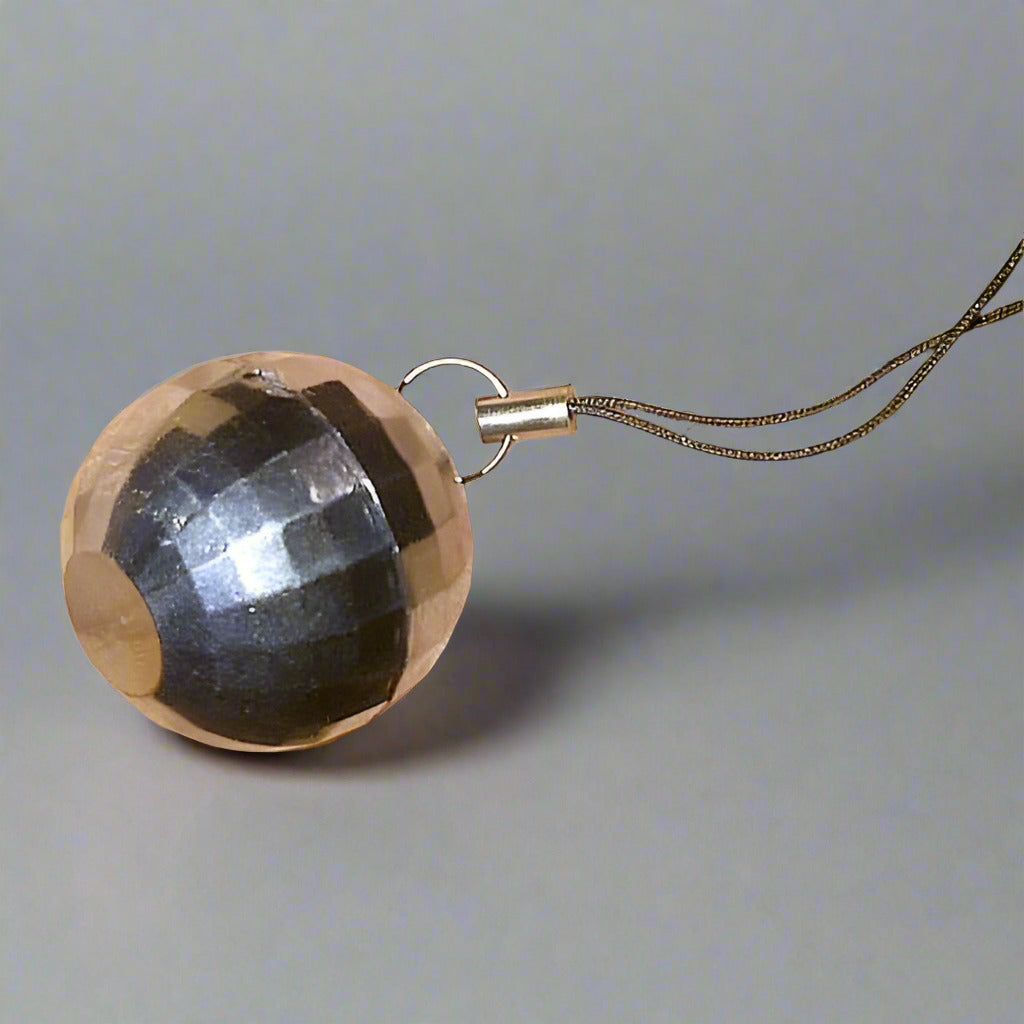 Disco Ball Keychain Silver Plated Plastic