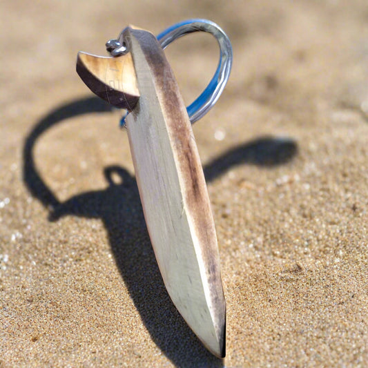 Customized Text Miniature Surfboard Wooden Keychain