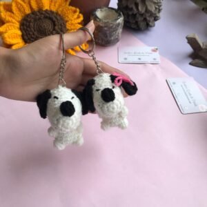 Handcrafted Crochet Snoopy Keychain