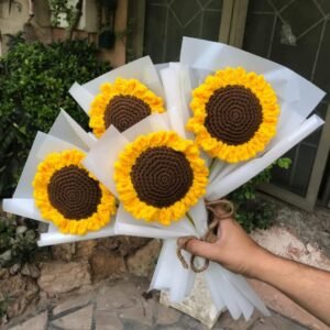 Handcrafted Sunflower Charm Bouquet