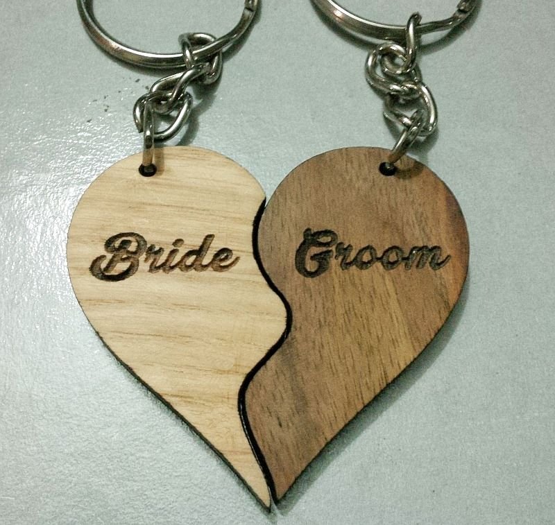 Couple Name keychain wooden - SHS Gifts | Crafted to Be Given