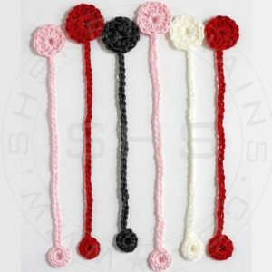 Set of 6 Handmade Crochet Floral Bookmarks – Assorted Wool Reading Accessories