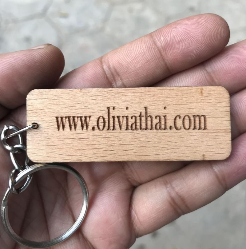 Customized Rectangular Wooden keychain - SHS Gifts | Crafted to Be Given