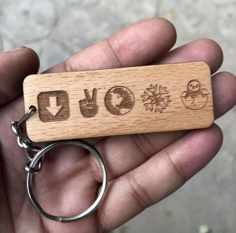 Customized Rectangular Wooden keychain4 - SHS Gifts | Crafted to Be Given