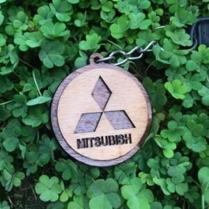 Customized Round Wooden Double layer Logo keychain - SHS Gifts | Crafted to Be Given