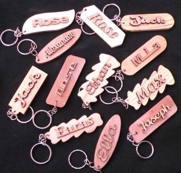 Customized Wooden Name Keychain - SHS Gifts | Crafted to Be Given