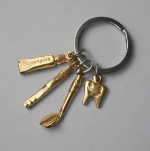 Dental-Charms-Keyring-Gold-Plated - SHS Gifts | Crafted to Be Given