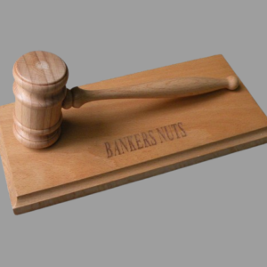 Solid Beech Wood Gavel with Engraved Base – Custom Corporate & Legal Recognition Award