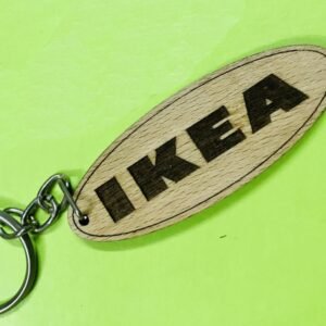 Customized Engraved Logo Wooden Keychain – Oval