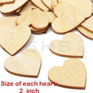 Laser Cut Wooden Hearts – 2 Inch Plywood Cutouts (Pack of 24) for Kids Crafts & DIY Decorations
