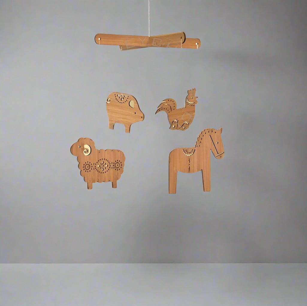 Laser-cut-wooden-Animal-chimes-for-kids-room - SHS Gifts | Crafted to Be Given