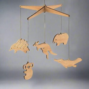 Laser Cut Wooden Australian Theme Hanging Chimes – Kids Room Décor